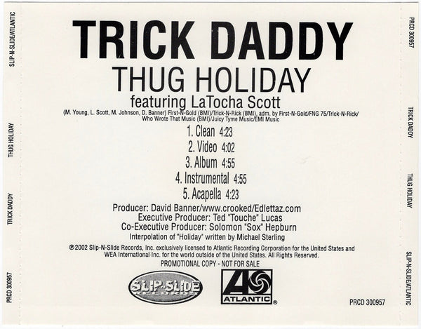 Trick Daddy - Thug Holiday [CD Single]