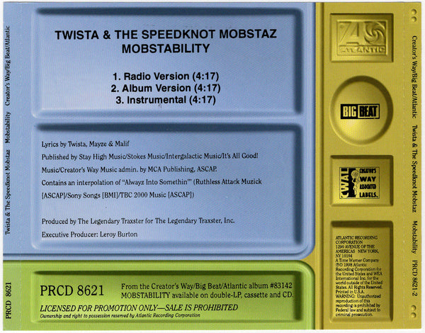 Twista & The Speedknot Mobstaz - Mobstability [CD Single]