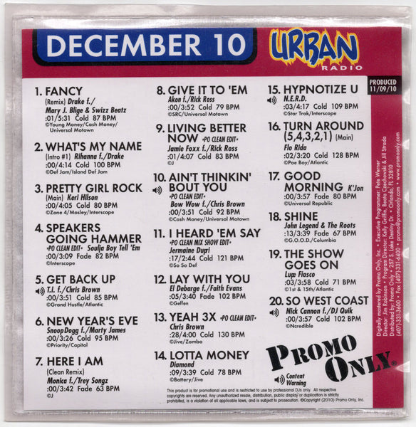 Promo Only - Urban Radio: December 2010 [CD Promo]
