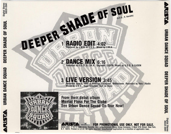 Urban Dance Squad - Deeper Shade Of Soul [CD Single]