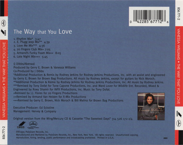 Vanessa Williams - The Way That You Love [CD Single]