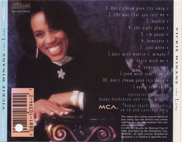 Vickie Winans - The Lady [CD Album]