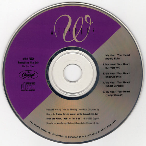 The Whispers - My Heart Your Heart [CD Single]