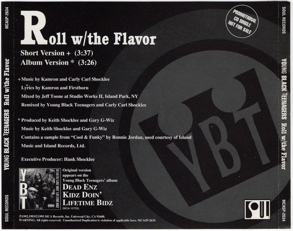 Young Black Teenagers - Roll w/The Flavor [CD Single]