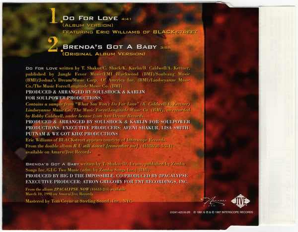 2Pac - Do For Love [CD Single]