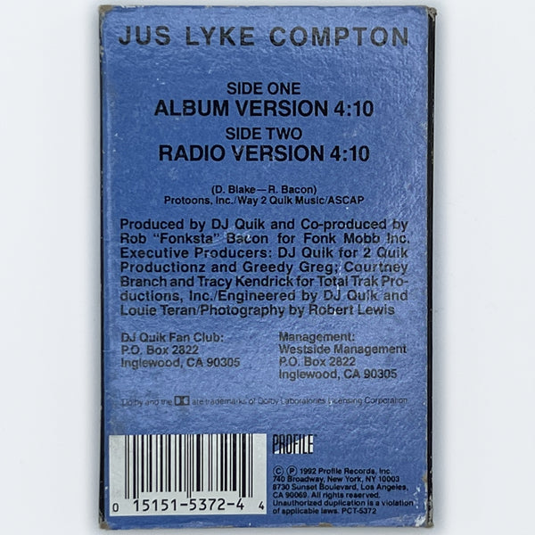 DJ Quik - Jus Lyke Compton [Cassette Single]